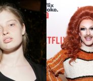 On the left, Vivian Jenna Wilson at the All Stars 10 premiere in New York City. On the right, Pattie Gonia in 2024.