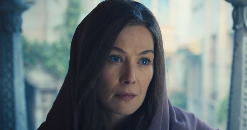 Rosamund Pike as Moiraine Damodred in The Wheel of Time