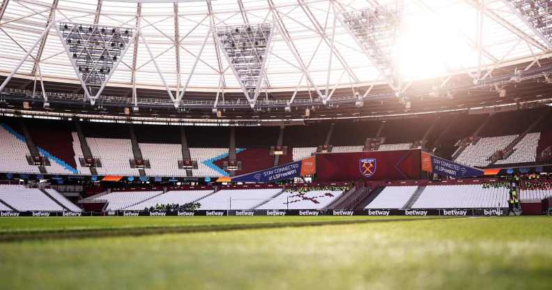 General view inside the West Ham stadium