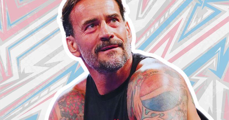 An edited picture of CM Punk.