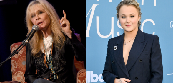 Split photo of Kim Carnes and JoJo Siwa