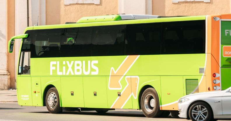 The back of a Flixbus coach.