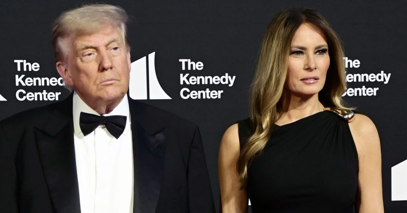 President Donald Trump and first lady Melania Trump attend the opening night of "Les Misérables" at The Kennedy Center.