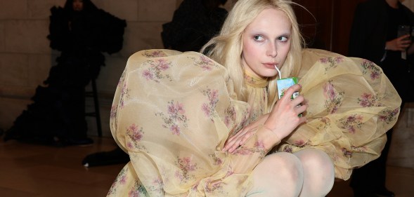 Alex Consani seen backstage during the Marc Jacobs 2026 Runway Show