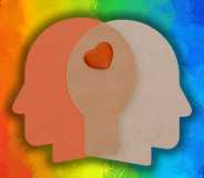 Two abstract human profiles.