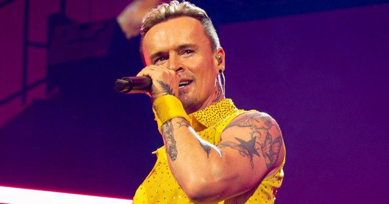 CARDIFF, WALES - OCTOBER 23: (EDITORIAL USE ONLY) Jon Lee of S Club performs at Cardiff International Arena on October 23, 2023 in Cardiff, Wales. (Photo by Mike Lewis Photography/Redferns)