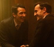 Josh O'Connor and Paul Mescal laughing together in a scene from The History of Sound