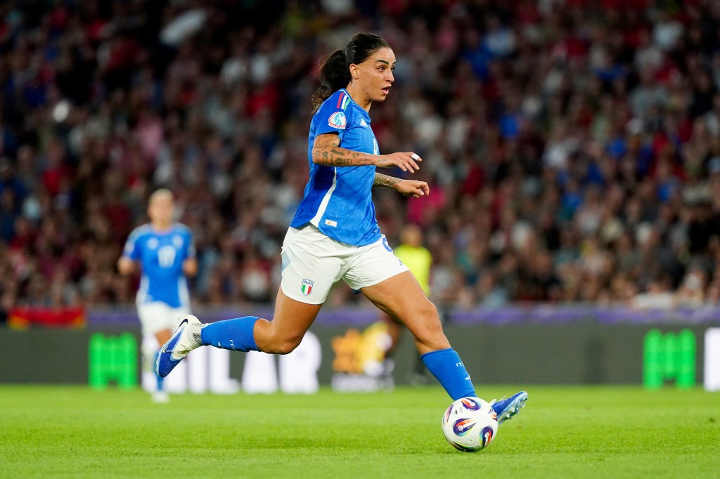 Martina Piemonte of Italy during runs with the ball