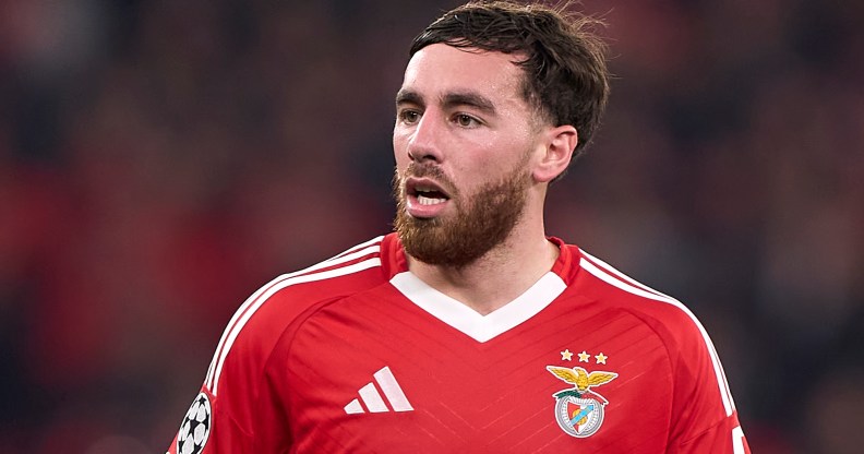 Orkun Kokcu of SL Benfica looks on during the UEFA Champions League 2024/25 Round of 16 first leg match between SL Benfica and FC Barcelona in Lisbon, Portugal, on March 5, 2025. (Photo by Jose Manuel Alvarez Rey/JAR Sport Images/NurPhoto via Getty Images)