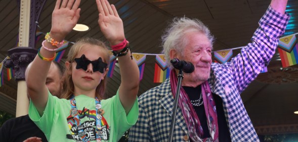 Jacob Franklin and Sir Ian McKellen