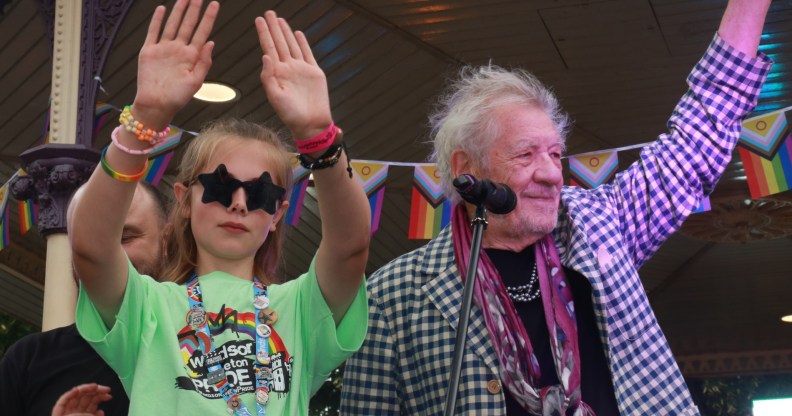 Jacob Franklin and Sir Ian McKellen