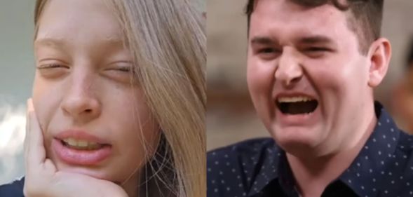 A split image of Vivian Jenna Wilson and an individual from the Surrounded video.