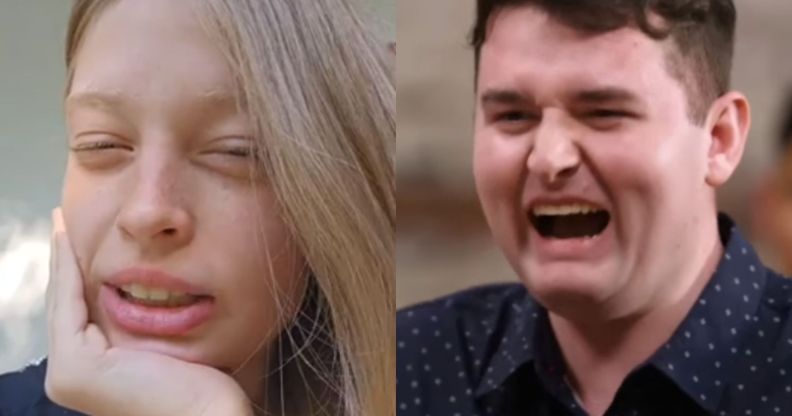 A split image of Vivian Jenna Wilson and an individual from the Surrounded video.