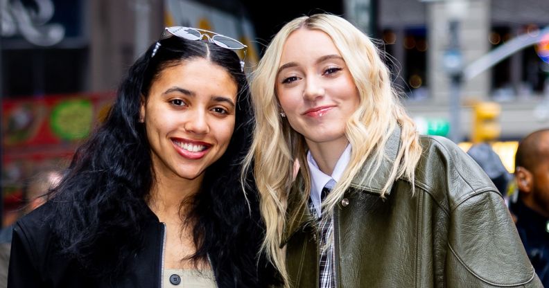 Azzi Fudd and Paige Bueckers are seen at 'Good Morning America' on April 16, 2025 in New York City
