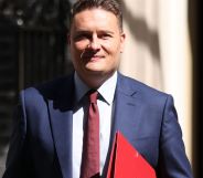 Wes Streeting walking out of Number 10, Downing Street.