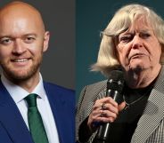 A split image of Jonathan Hinder and Ann Widdecombe.