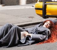 Chappell Roan is seen shooting a new music video on July 08, 2025 in New York City