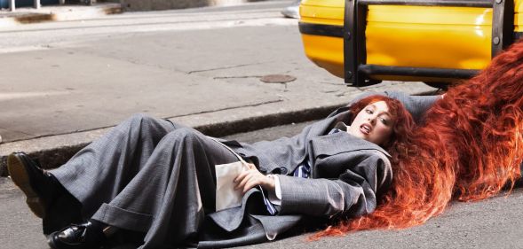 Chappell Roan is seen shooting a new music video on July 08, 2025 in New York City