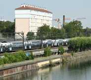 This photograph taken in Choisy-le-Roi, on the outskirts of Paris, on 14 August, 2025 shows the Seine river where firefighters were called to pulled out four men's bodies from the river on 13 August, 2025.