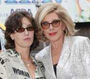 King Princess and Christine Baranski pose at the gala re-opening night of 'Mamma Mia' on Broadway at the Winter Garden Theatre on 18 August, 2025 in New York City.