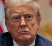 Donald Trump looking off into the distance.