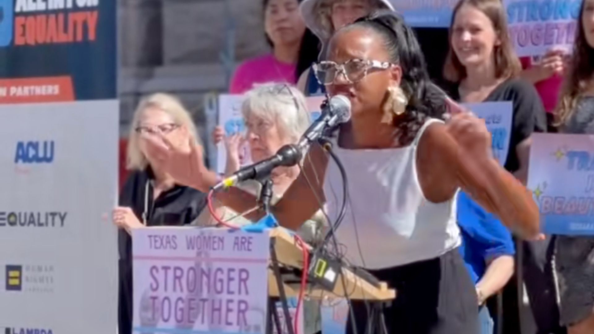 Black activist gives blistering speech in support of ‘trans sisters’