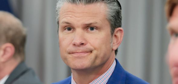 A portrait image of Pete Hegseth.