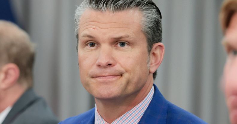 A portrait image of Pete Hegseth.