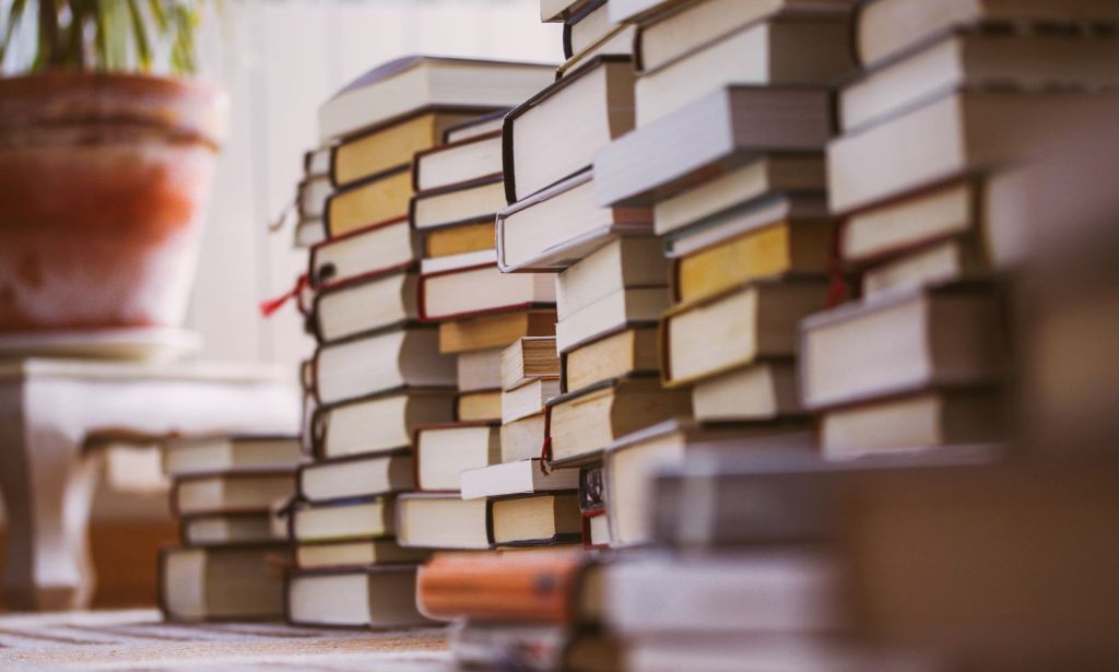 A pile of books
