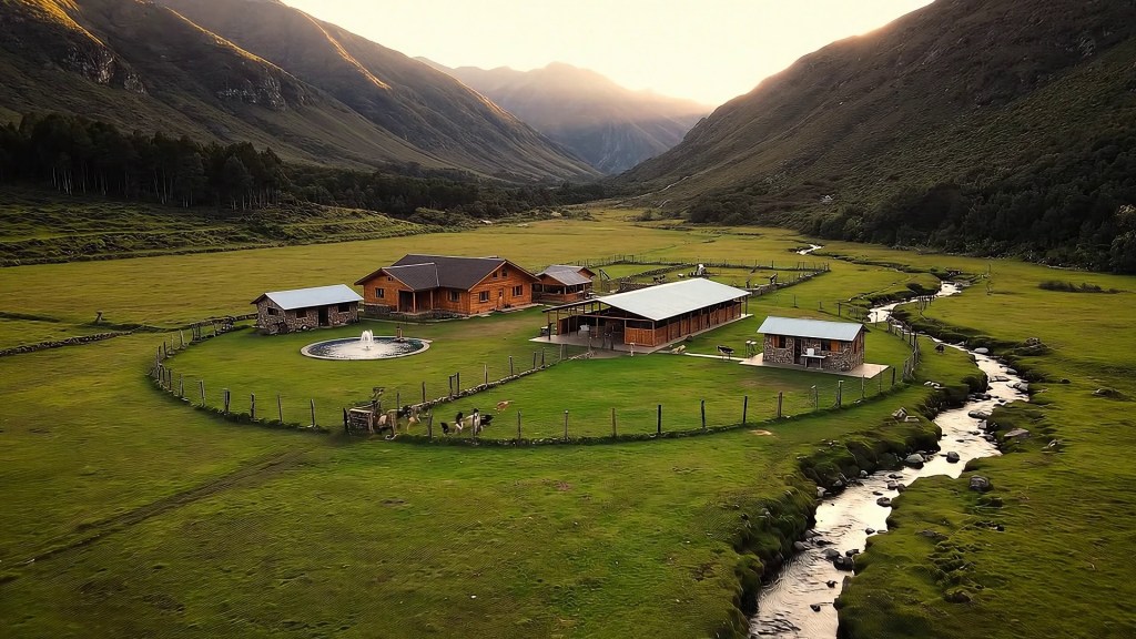 Rendering of the planned Cusco Canine Rescue sanctuary in the Andes Mountains of Peru.