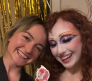 Annika Bennett and Chappell Roan at a Grammy celebration party