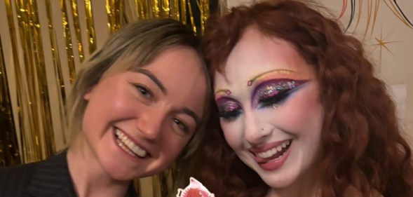 Annika Bennett and Chappell Roan at a Grammy celebration party