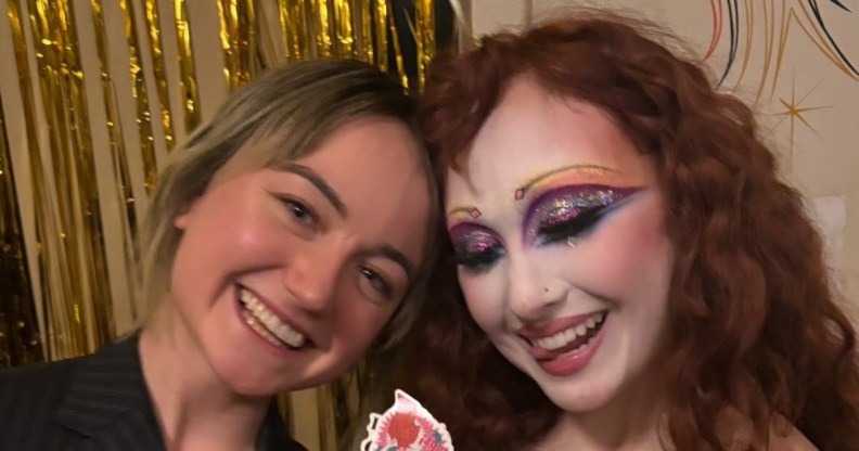 Annika Bennett and Chappell Roan at a Grammy celebration party