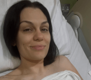 Jessie J pictured in hospital