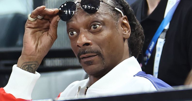 Snoop Dogg looking surprised.