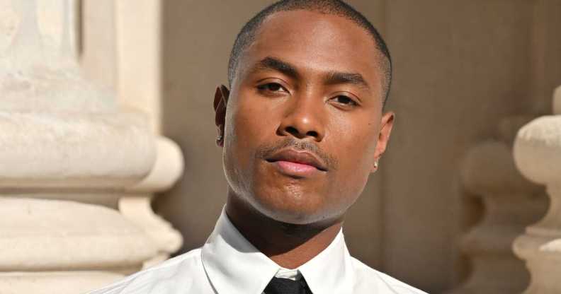 Steve Lacy attends the Saint Laurent Menswear Spring/Summer 2026 show as part of Paris Fashion Week.