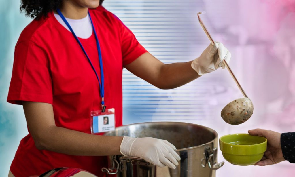 A person in a soup kitchen.