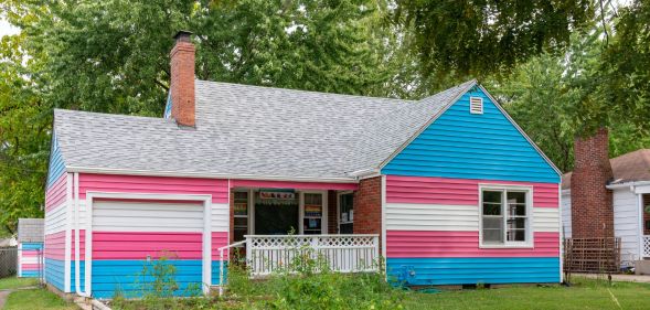 "The Transgender House" is a house in Kansas opposite hate group Westboro Baptist Church, painted in colours of the trans flag
