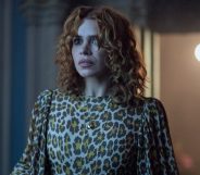 Wednesday. Billie Piper as Isadora Capri in episode 205 of Wednesday.