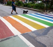 Rainbowa zebra crossing