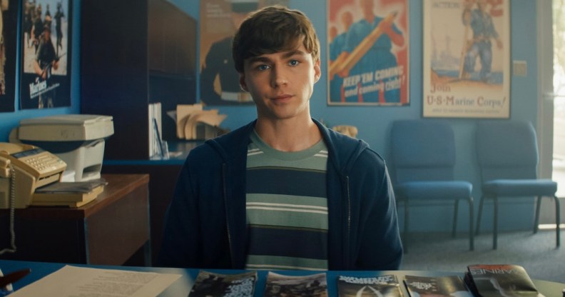 Miles Heizer in BOOTS