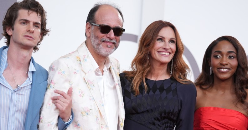 After the Hunt press call: Andrew Garfield, Luca Guadagnino, Julia Roberts and Ayo Edebiri