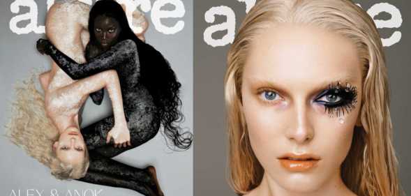 Allure’s new September cover features an intertwined Alex Consani and Anok Yai.