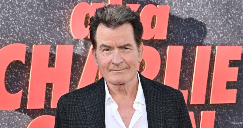 Charlie Sheen at the premiere of aka Charlie Sheen