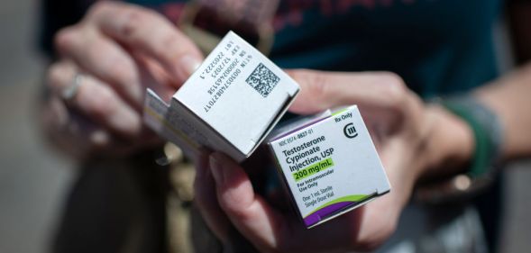 A close up image of some medically prescribed testosterone