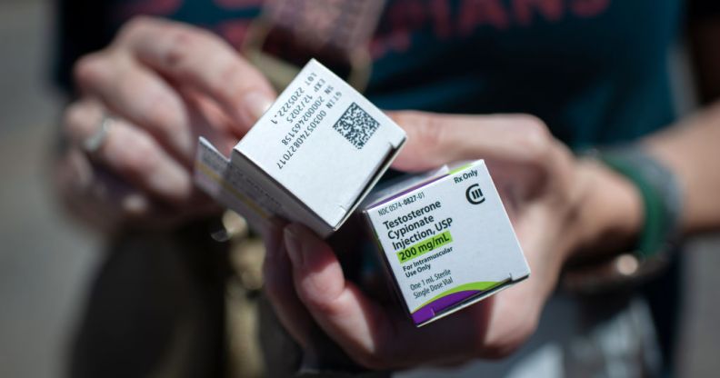 A close up image of some medically prescribed testosterone