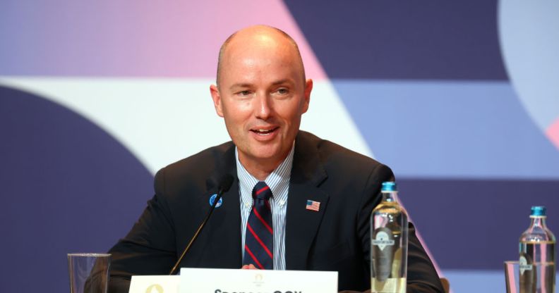 Utah Governor Spencer Cox at an Olympics event in 2024