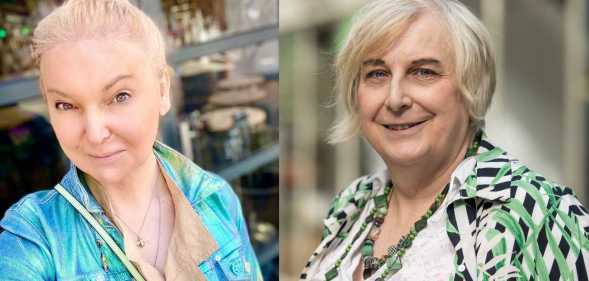 Trans journalists and LGBTQ+ activists India Willoughby and jane fae.