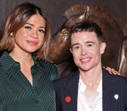 Julia Shiplett and Elliot Page at Milan Fashion Week.