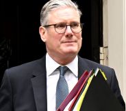 Keir Starmer walking out of Number 10.